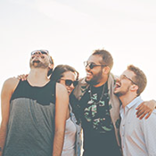 Friends getting along in a social setting